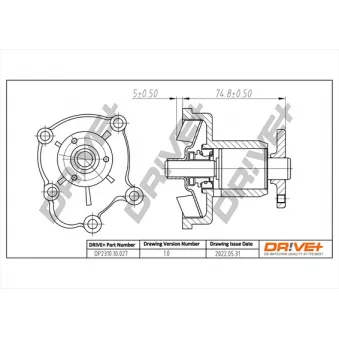 Pompe à eau, refroidissement du moteur Dr!ve+ DP2310.10.027