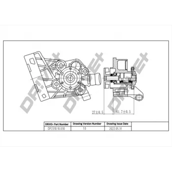 Pompe à eau, refroidissement du moteur Dr!ve+ DP2310.10.030