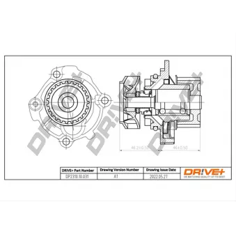 Pompe à eau, refroidissement du moteur Dr!ve+ DP2310.10.031