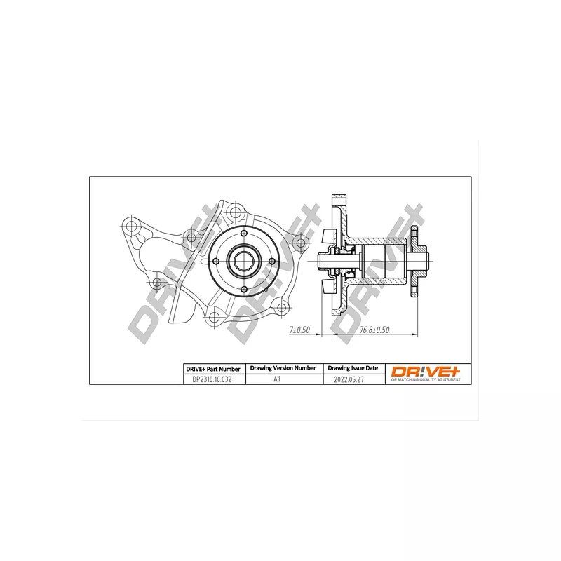 Pompe à eau, refroidissement du moteur Dr!ve+ DP2310.10.032