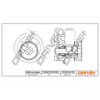 Pompe à eau, refroidissement du moteur Dr!ve+ DP2310.10.036