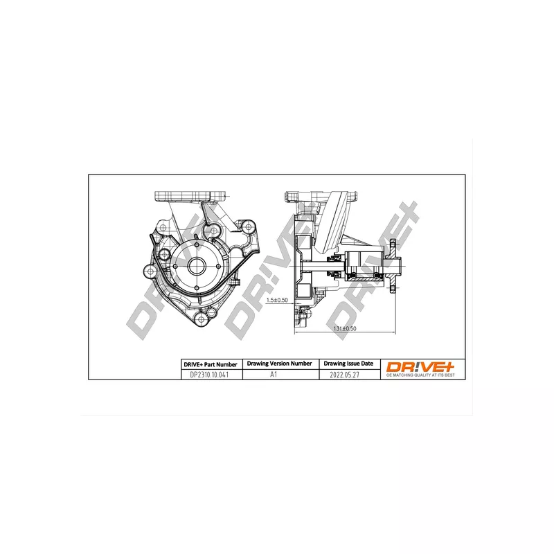 Pompe à eau, refroidissement du moteur Dr!ve+ DP2310.10.041