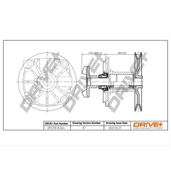 Pompe à eau, refroidissement du moteur Dr!ve+ DP2310.10.044
