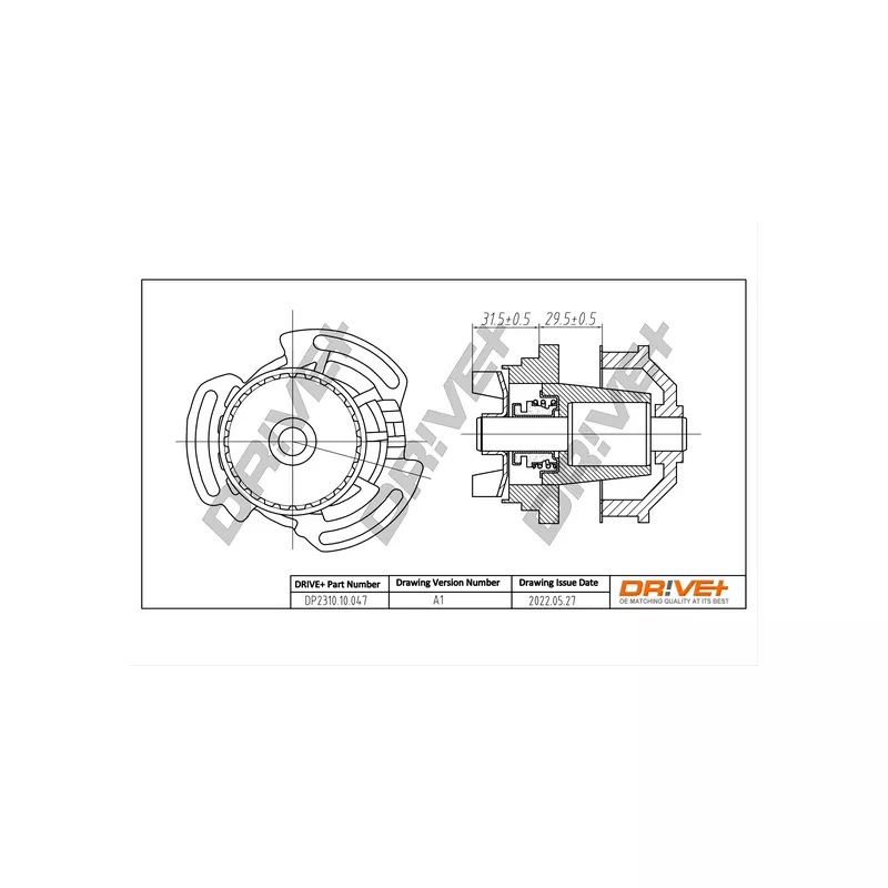 Pompe à eau, refroidissement du moteur Dr!ve+ DP2310.10.047