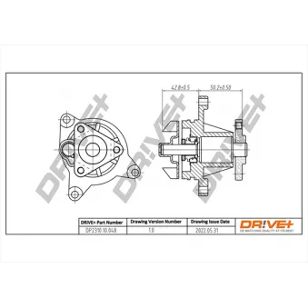 Pompe à eau, refroidissement du moteur Dr!ve+ DP2310.10.048