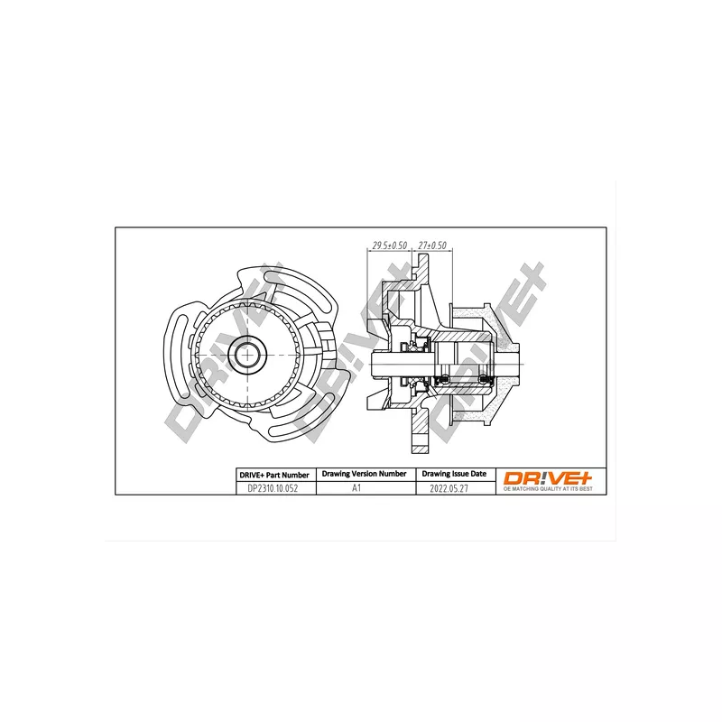 Pompe à eau, refroidissement du moteur Dr!ve+ DP2310.10.052