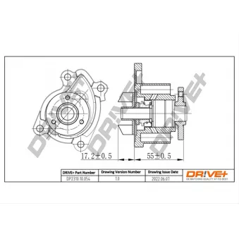 Pompe à eau, refroidissement du moteur Dr!ve+ DP2310.10.054