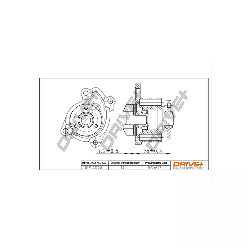 Pompe à eau, refroidissement du moteur Dr!ve+ DP2310.10.054