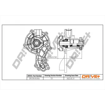 Pompe à eau, refroidissement du moteur Dr!ve+ DP2310.10.056