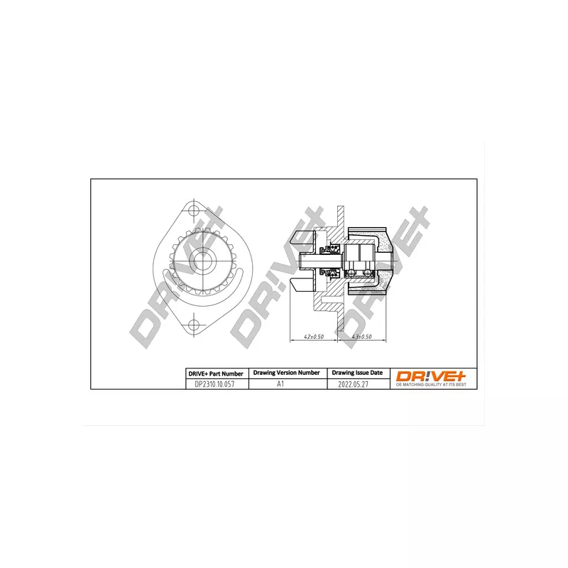 Pompe à eau, refroidissement du moteur Dr!ve+ DP2310.10.057