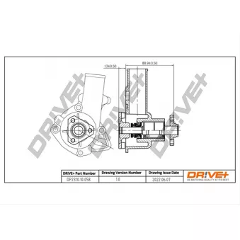 Pompe à eau, refroidissement du moteur Dr!ve+ DP2310.10.058