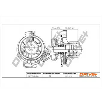 Pompe à eau, refroidissement du moteur Dr!ve+ DP2310.10.059