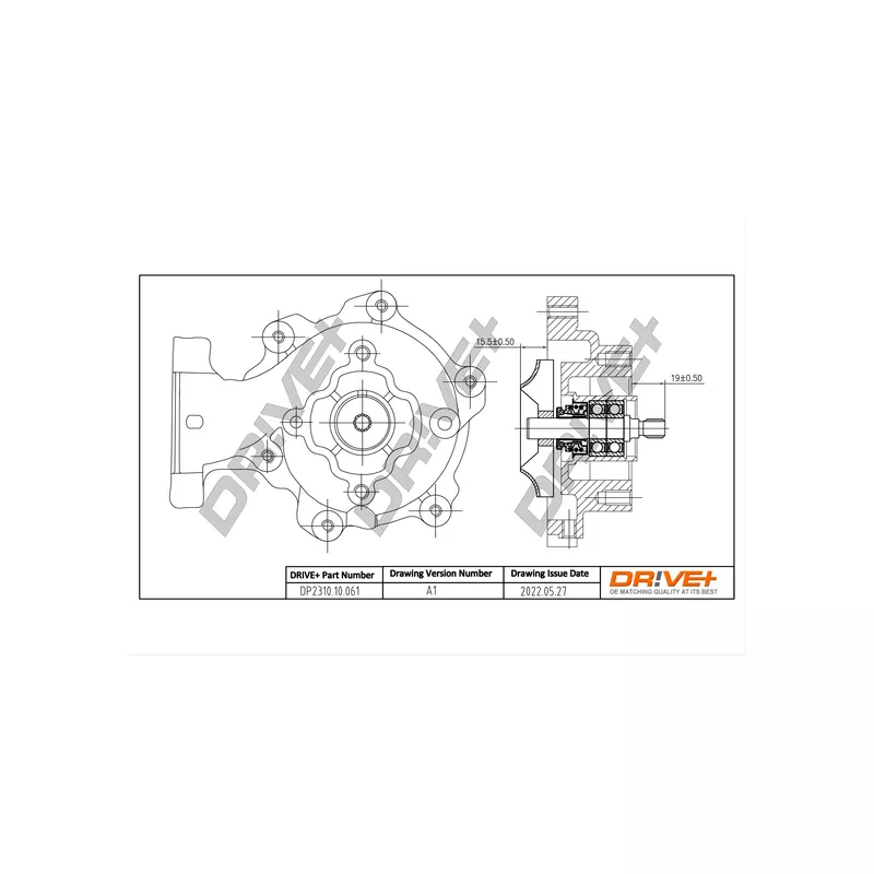 Pompe à eau, refroidissement du moteur Dr!ve+ DP2310.10.061