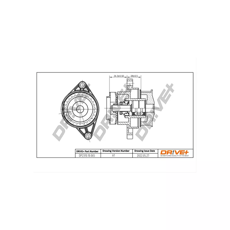 Pompe à eau, refroidissement du moteur Dr!ve+ DP2310.10.065