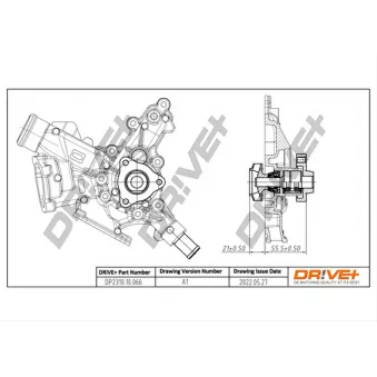 Pompe à eau, refroidissement du moteur Dr!ve+ DP2310.10.066