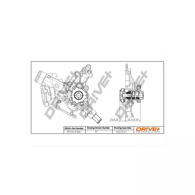 Pompe à eau, refroidissement du moteur Dr!ve+ DP2310.10.066