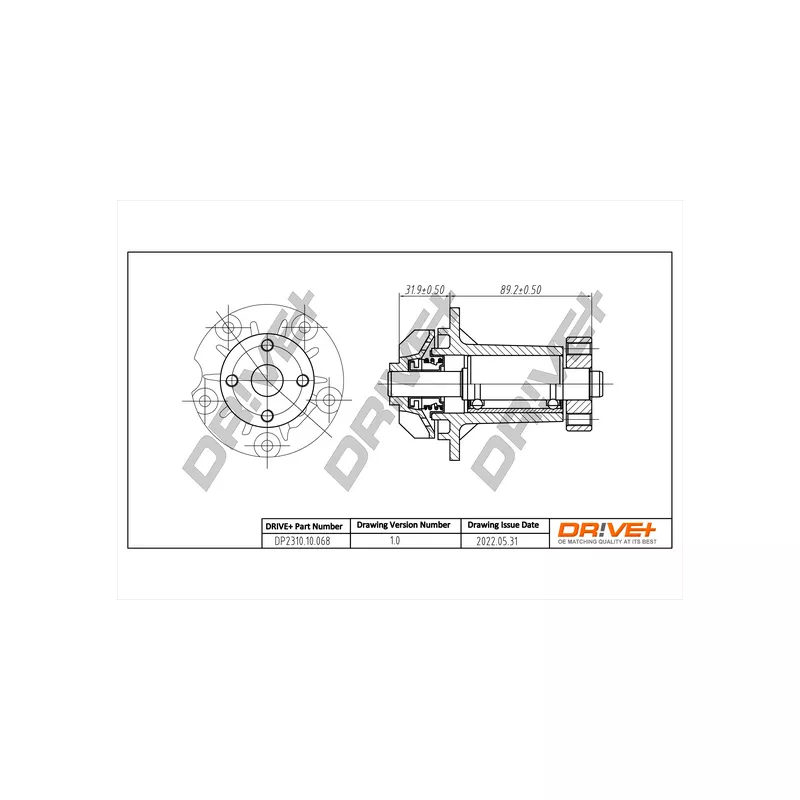 Pompe à eau, refroidissement du moteur Dr!ve+ DP2310.10.068