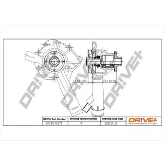 Pompe à eau, refroidissement du moteur Dr!ve+