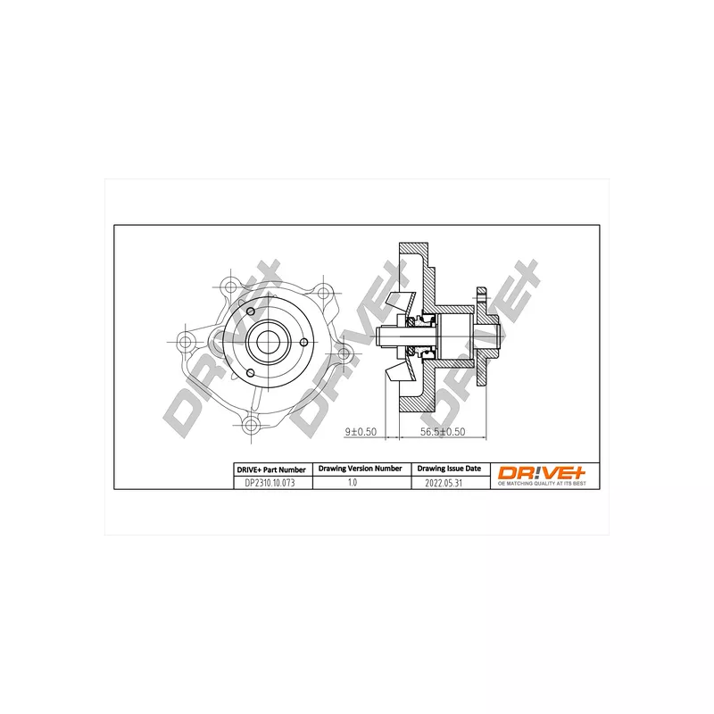 Pompe à eau, refroidissement du moteur Dr!ve+ DP2310.10.073