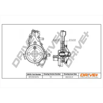 Pompe à eau, refroidissement du moteur Dr!ve+ DP2310.10.074