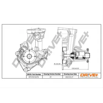Pompe à eau, refroidissement du moteur Dr!ve+ DP2310.10.076