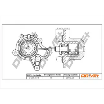 Pompe à eau, refroidissement du moteur Dr!ve+ DP2310.10.078