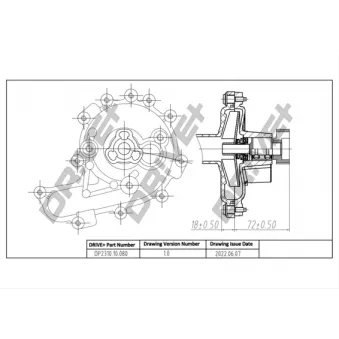 Pompe à eau, refroidissement du moteur Dr!ve+ DP2310.10.080