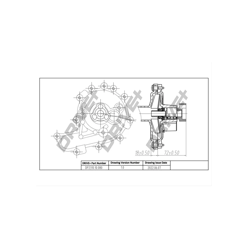 Pompe à eau, refroidissement du moteur Dr!ve+ DP2310.10.080