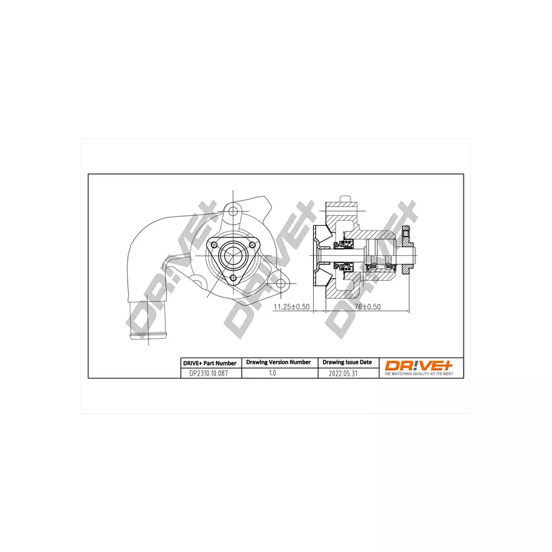Pompe à eau, refroidissement du moteur Dr!ve+ DP2310.10.087