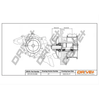 Pompe à eau, refroidissement du moteur Dr!ve+ DP2310.10.088
