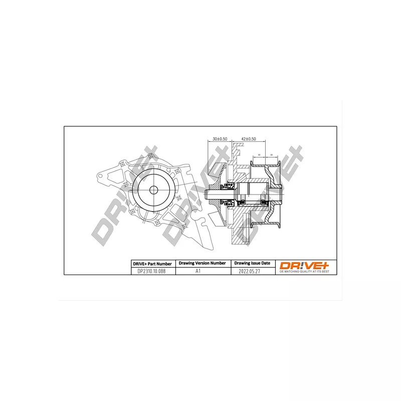 Pompe à eau, refroidissement du moteur Dr!ve+ DP2310.10.088