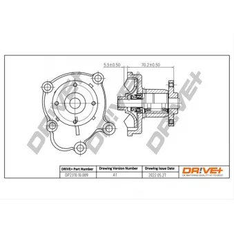 Pompe à eau, refroidissement du moteur Dr!ve+