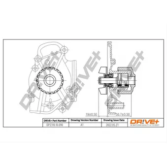 Pompe à eau, refroidissement du moteur Dr!ve+ DP2310.10.090