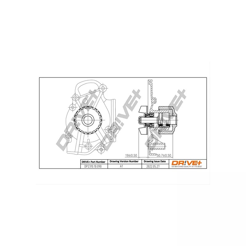Pompe à eau, refroidissement du moteur Dr!ve+ DP2310.10.090