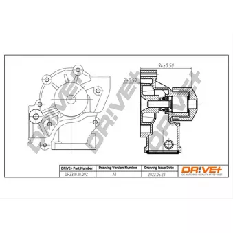 Pompe à eau, refroidissement du moteur Dr!ve+ DP2310.10.092