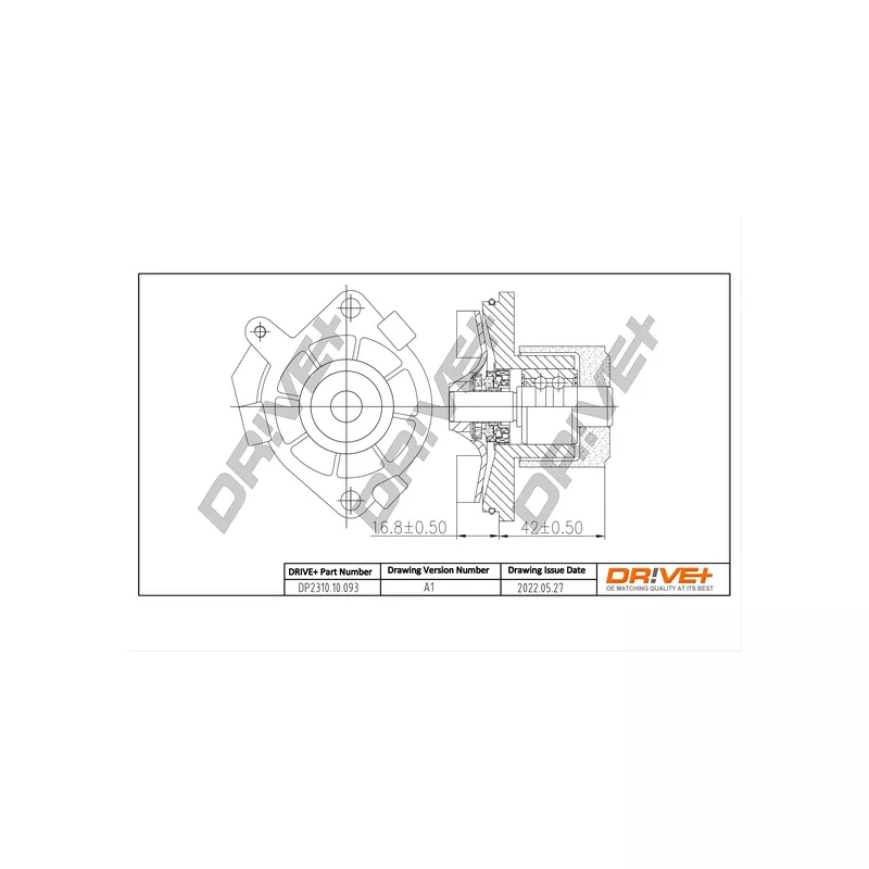 Pompe à eau, refroidissement du moteur Dr!ve+ DP2310.10.093