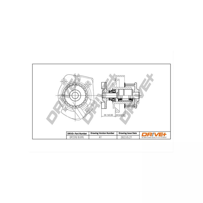 Pompe à eau, refroidissement du moteur Dr!ve+ DP2310.10.095