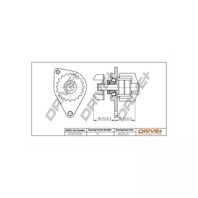 Pompe à eau, refroidissement du moteur Dr!ve+ DP2310.10.096