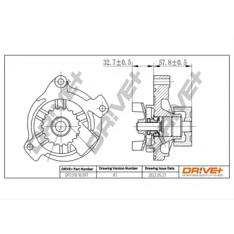 Pompe à eau, refroidissement du moteur Dr!ve+ DP2310.10.097