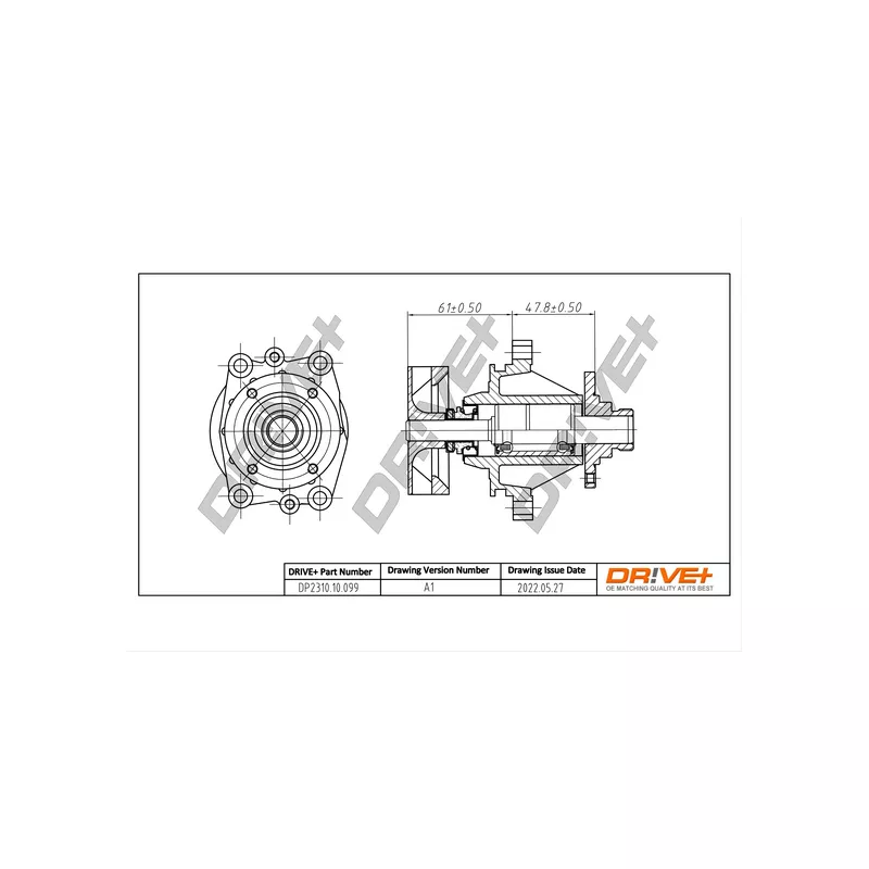 Pompe à eau, refroidissement du moteur Dr!ve+ DP2310.10.099