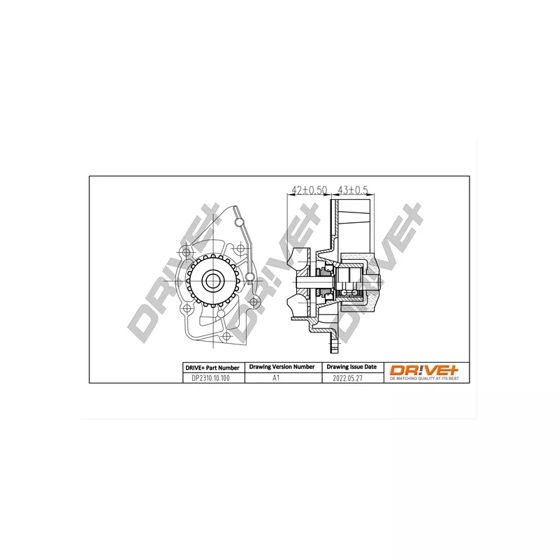Pompe à eau, refroidissement du moteur Dr!ve+ DP2310.10.100
