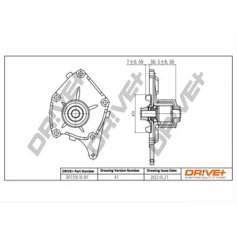 Pompe à eau, refroidissement du moteur Dr!ve+ DP2310.10.101