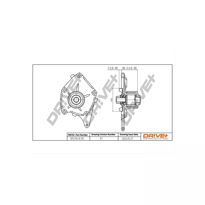Pompe à eau, refroidissement du moteur Dr!ve+ DP2310.10.101