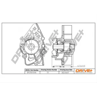 Pompe à eau, refroidissement du moteur Dr!ve+ DP2310.10.104