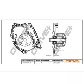Pompe à eau, refroidissement du moteur Dr!ve+ DP2310.10.106