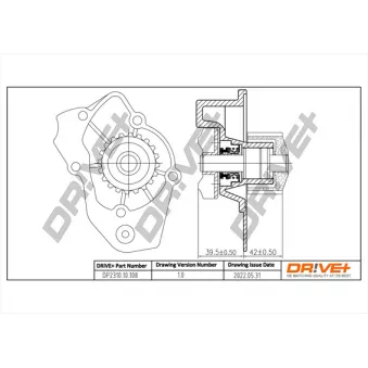 Pompe à eau, refroidissement du moteur Dr!ve+ DP2310.10.108