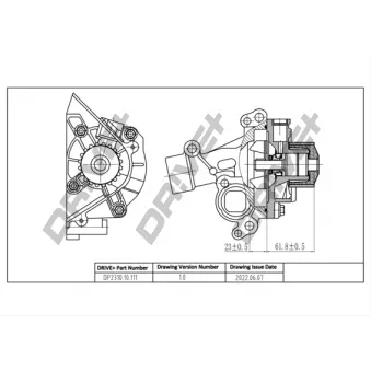 Pompe à eau, refroidissement du moteur Dr!ve+ DP2310.10.111