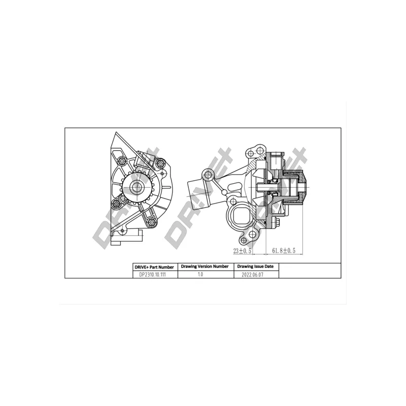 Pompe à eau, refroidissement du moteur Dr!ve+ DP2310.10.111