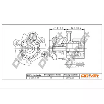 Pompe à eau, refroidissement du moteur Dr!ve+ DP2310.10.113