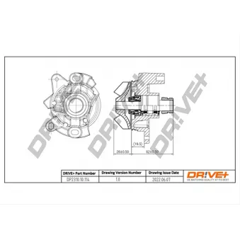 Pompe à eau, refroidissement du moteur Dr!ve+ DP2310.10.114